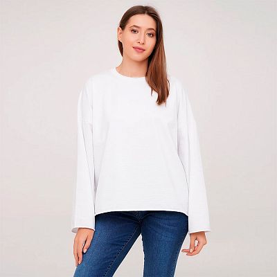 CLO 001/001 (CLO 001/001 Лонгслив OVERSIZE белый)