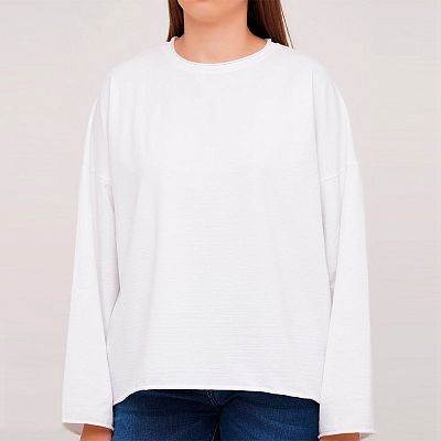 CLO 001/001 (CLO 001/001 Лонгслив OVERSIZE белый)
