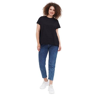 CLO 101/004 (CLO 101/004 Футболка жін. OVERSIZE чорний)