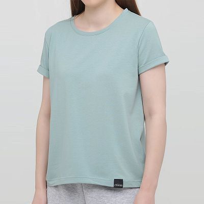 CLV 002/006 (CLV 002/006 Футболка жен. кор. рук. S/изумруд)
