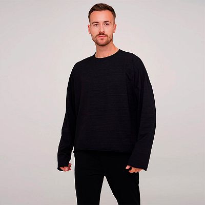 CMO 001/004 (CMO 001/004 Лонгслив OVERSIZE черный)