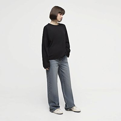 CLO 001/004 (CLO 001/004 Лонгслив OVERSIZE черный)